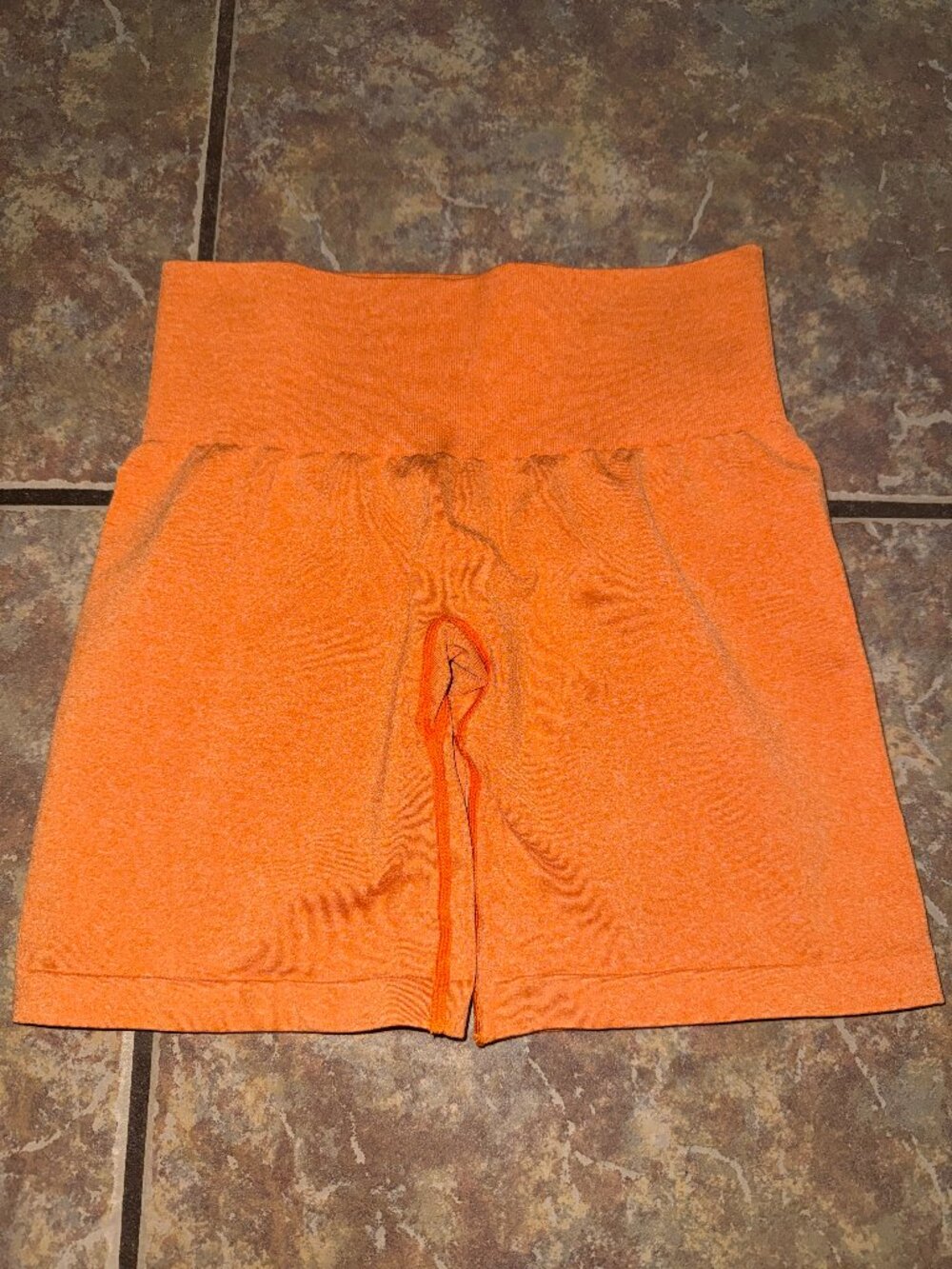 NVGTN Women’s Contour Seamless Shorts Burnt Orange Gym Athletic Size S